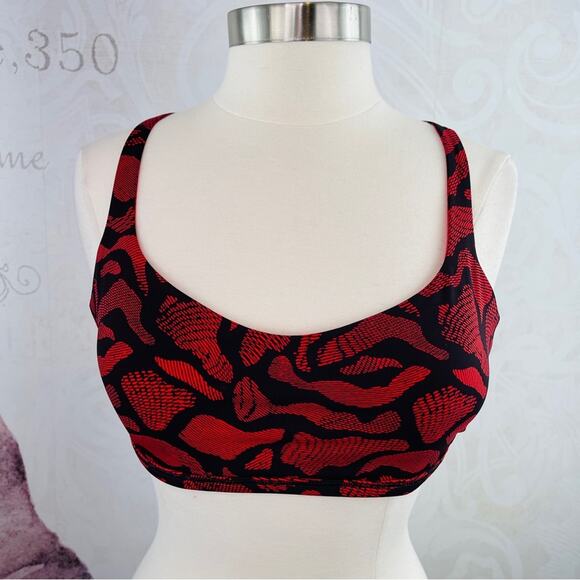 Lululemon Free To Be Zen Snake Print Red and Black Bra - Picture 1 of 11